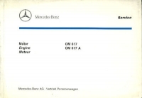 Mercedes-Benz OM 617 / A 3000ccm Ersatzteilliste 1990