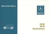 Mercedes-Benz 240 300 GD owner`s manual 8.1983