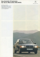 Mercedes-Benz 190 / E equipment brochure 9.1984