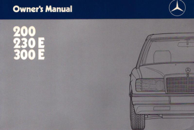 Mercedes-Benz 200-300 E Bedienungsanleitung 1.1985