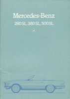 Mercedes-Benz 280 350 500 SL Prospekt 11.1984