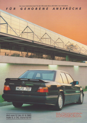 Mercedes-Benz Haslbeck W 124 Zubehör Prospekt 9.1985