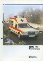 Mercedes-Benz Miesen Krankentransportwagen W 124 L brochure ca. 1986