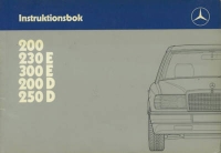 Mercedes-Benz W 124 owner`s manual 1987