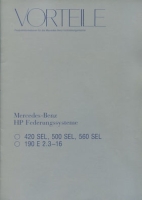 Mercedes-Benz S-Klasse / 190 Zubehör Prospekt 8.1986