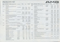 Mercedes-Benz AMG W 126 Preisliste 9.1987