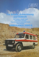 Mercedes-Benz Binz Ambulance 2000 G brochure 8.1987