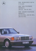 Mercedes-Benz 260 SE - 560 SEL Prospekt 8.1988 e