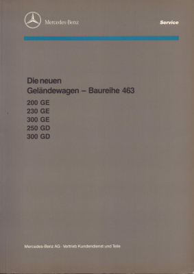 Mercedes-Benz Baureihe 463 Reparaturanleitung 5.1990