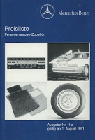 Mercedes-Benz equipment pricelist 8.1991