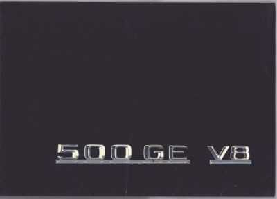 Mercedes-Benz GE 500 V 8 Prospekt 11.1992