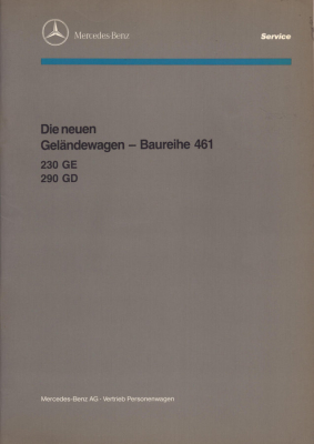 Mercedes-Benz Baureihe 461 Reparaturanleitung 7.1992