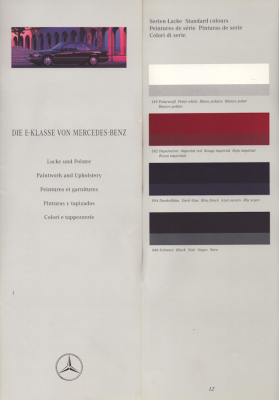 Mercedes-Benz E Klasse Farben und Polster 2.1994