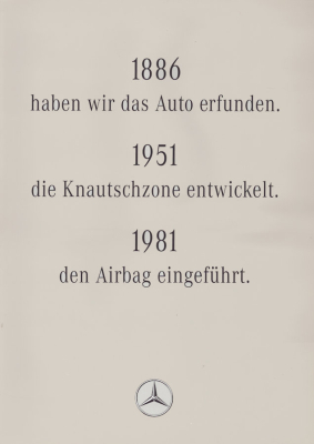 Mercedes-Benz Neuerungen Prospekt 1995