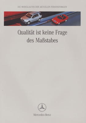 Mercedes-Benz Modellautos Prospekt 11.1998