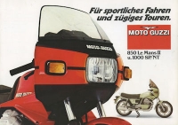 Moto Guzzi 850 Le Mans II + 1000SP/NT brochure ca. 1979