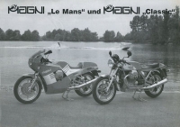 Moto Guzzi Magni 1000 Le Mans / Classic Prospekt ca. 1980