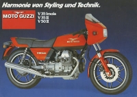 Moto Guzzi V 35 - II / V 35 Imola / V 50 - II brochure ca. 1981