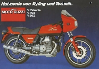 Moto Guzzi V 35 - II / V 35 Imola / V 50 - II Prospekt ca. 1981