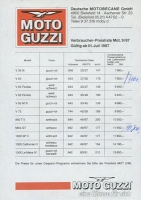 Moto Guzzi Preisliste 7.1987