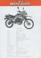 Moto Guzzi NTX 650 Prospekt ca. 1988