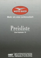 Moto Guzzi pricelist 9.1992