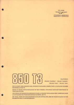 Moto Guzzi 850 - T 3 Teileliste 9.1975