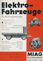 MIAG Elektro- / Dieselfahrzeuge Prospekte 1930er Jahre