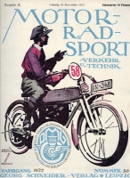 Motorrad Sport Verkehr und Technik 1927 No. 50