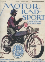 Motorrad Sport Verkehr und Technik 1925 Heft 28