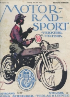 Motorrad Sport Verkehr und Technik 1927 No. 31