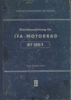 IFA RT 125/1 Bedienungsanleitung 1954