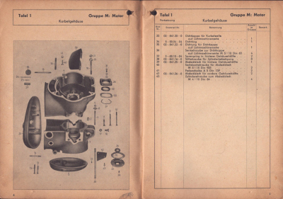 Preview: IFA BK 350 Ersatzteilliste 1954
