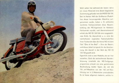 Preview: MZ ES 125 und 150 Prospekt 1964 Preview: MZ ES 125 und 150 Prospekt 1964