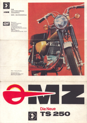 MZ Die neue TS 250 Prospekt 1972
