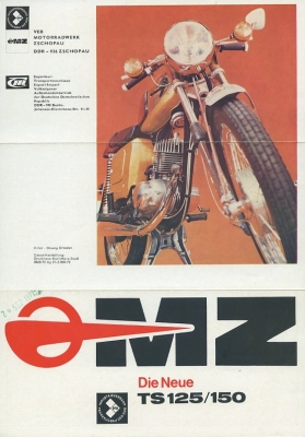 MZ Die neue TS 125 / 150 Prospekt 1972