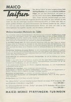 Preview: Maico Taifun 350 u. 400 ccm Prospekt 1954
