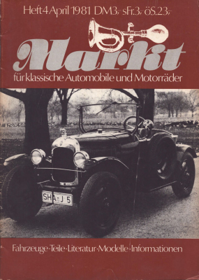 Markt für klassische Automobile und Motorräder Nr. 4 1981