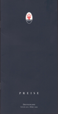 Maserati Preisliste 3.1999