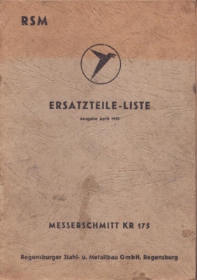 Messerschmitt KR 175 Ersatzteilliste 4.1955