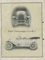 Miele K 1 und K 2 Prospekt 1912