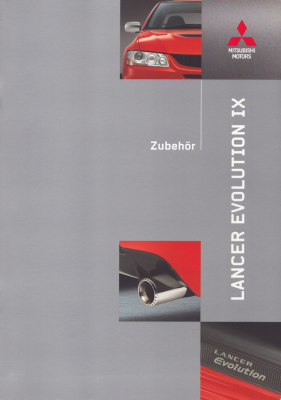 Mitsubishi Lancer Evolution IX Zubehör Prospekt 9.2006