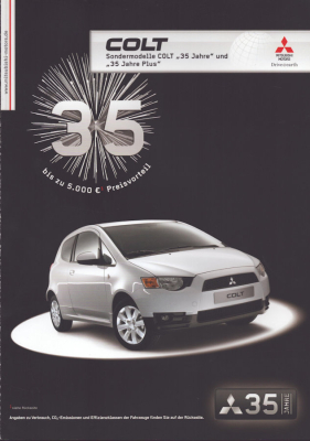 Mitsubishi Colt 35 Jahre Prospekt 4.2012