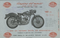 Mondial 160 cc. Tipo turismo Prospekt 1952
