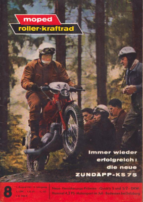 Moped Roller Kraftrad 1961 Heft 8