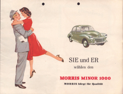 Morris Minor 1000 Prospekt 9.1958