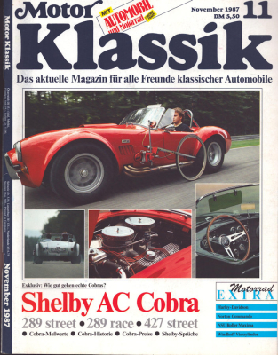 Motor Klassik Heft 11 1987
