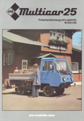 IFA Multicar 25 Pritschenfahrzeug mit Ladehilfe M 2501/09 Prospekt 1982