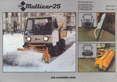 IFA Multicar 25 Winterdienstfahrzeug Prospekt 1984