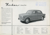NSU-Fiat Neckar Prospekt ca. 1957